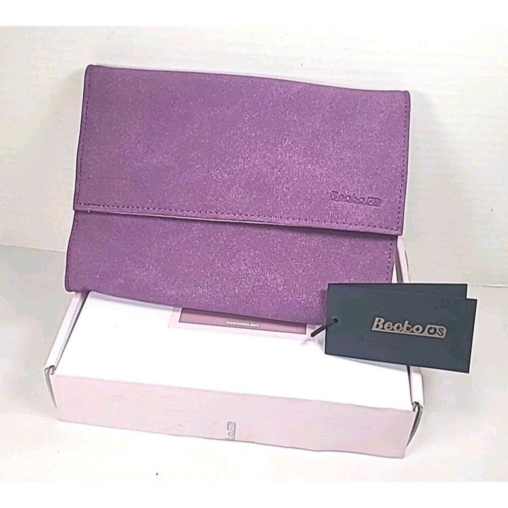 Becko OS Professional Leather & Flannel Travel Jewelry Organizer, 8” X 5.9” NOB